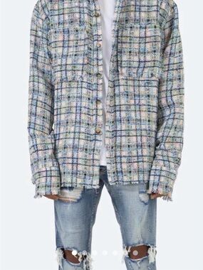 MNML Multi-Color Raw Edge Flannel- M